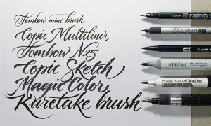 Brush-Pens- design bolts